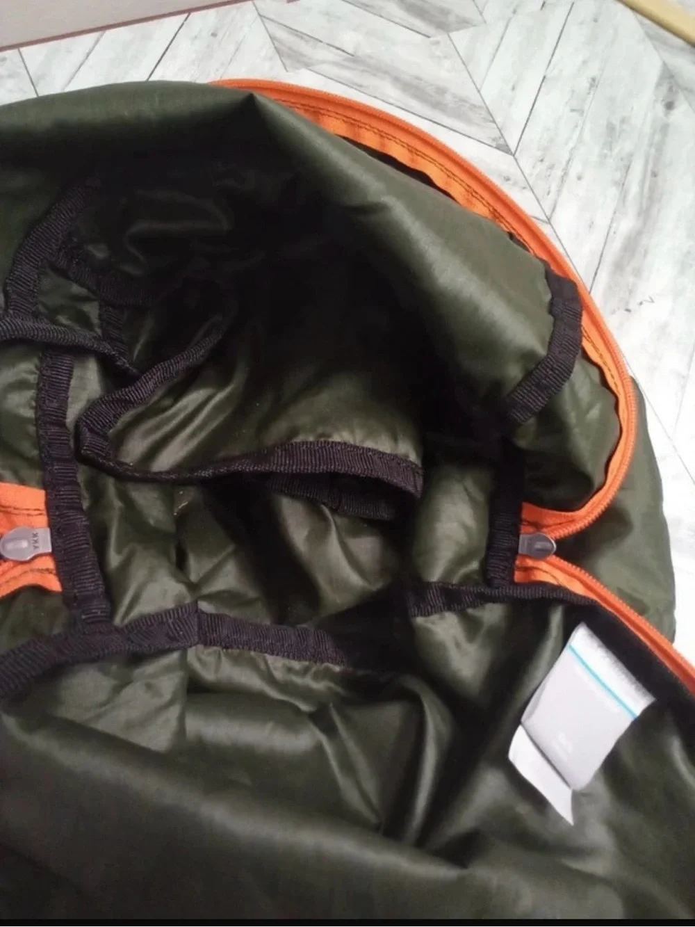 Columbia Olive Backpack with Orange Trim